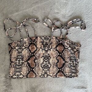 Snake Skin Crop Tank